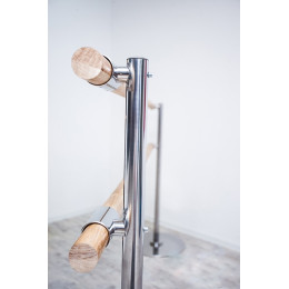 Станок 2-х уровневый мобильный Элегант (нержавеющая сталь, переносной) хореографический (комплект)+